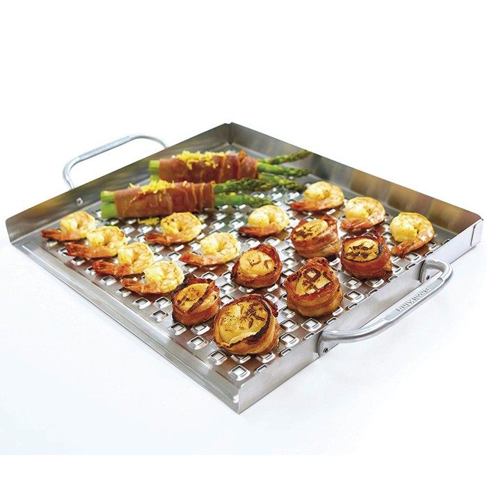 Bandeja plana de acero inoxidable Broil King® 39 x 33 x 4 cm