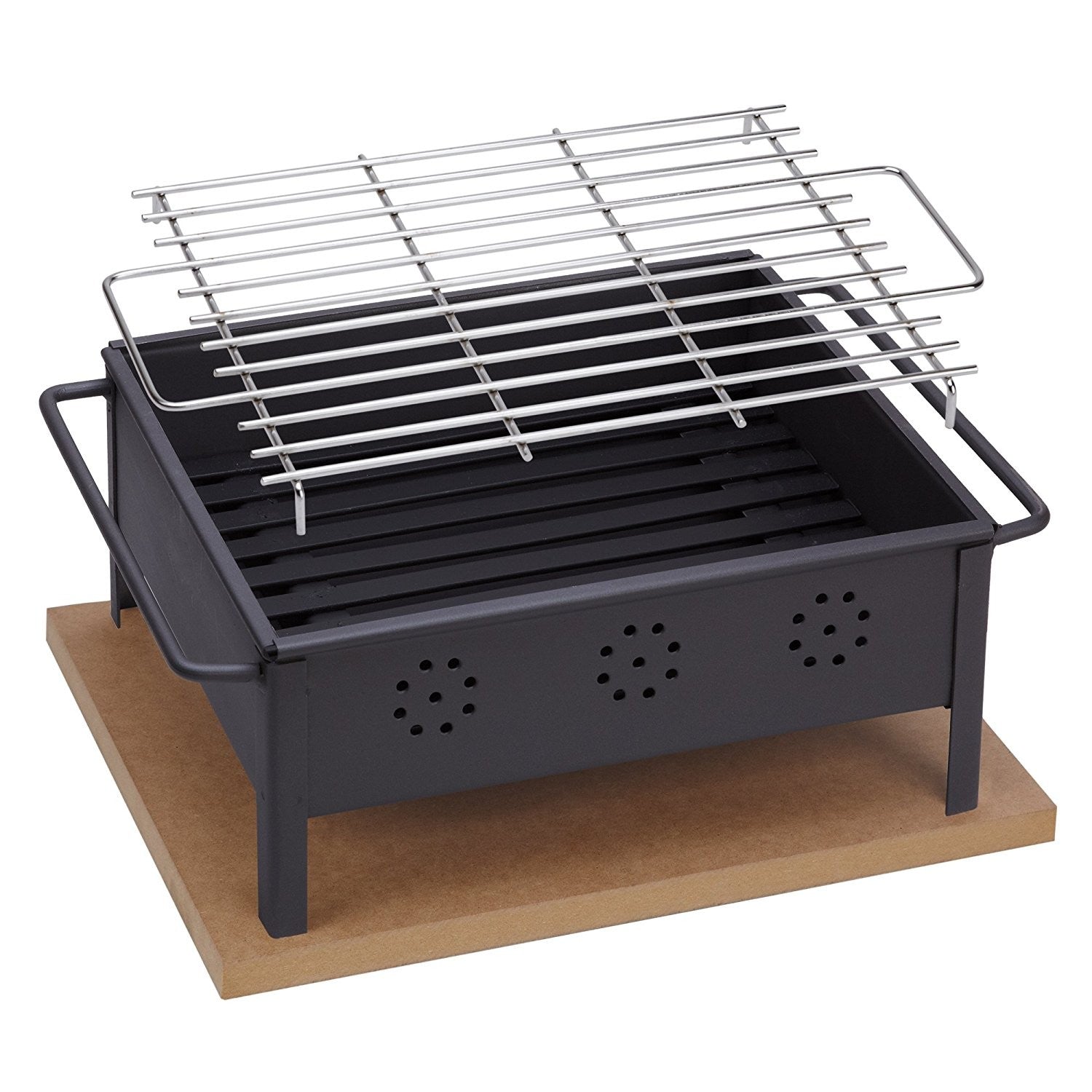 Barbacoa de sobremesa Sauvic® 25x20 cm (parrilla de acero inoxidable)