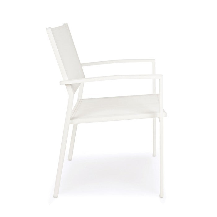 Silla con brazos Hilde blanca