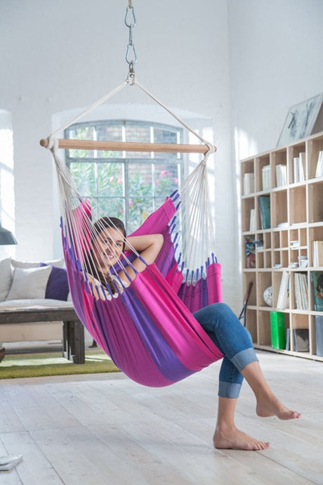 Silla colgante de algodón Basic Orquídea, color Purple