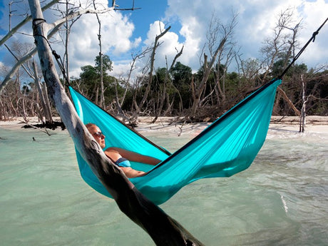 Hamaca de viaje individual Colibrí, color Turquoise