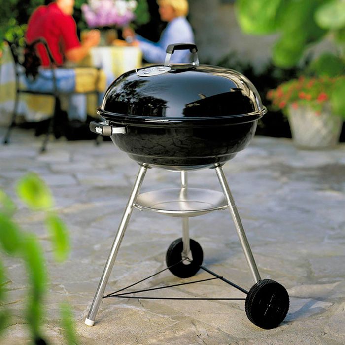 Barbacoa Weber® Compact Kettle Ø 47 cm Black + 3 Kg de briquetas