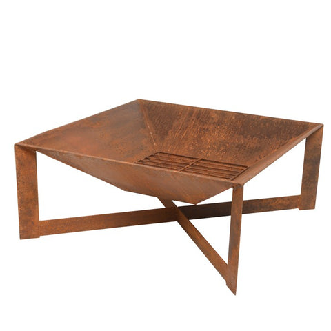 Garden brazier 70x70cm rust-colored