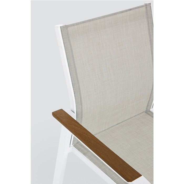Silla con brazos Elias, color blanco