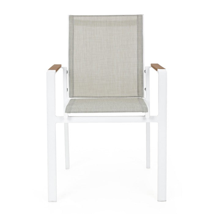 Silla con brazos Elias, color blanco