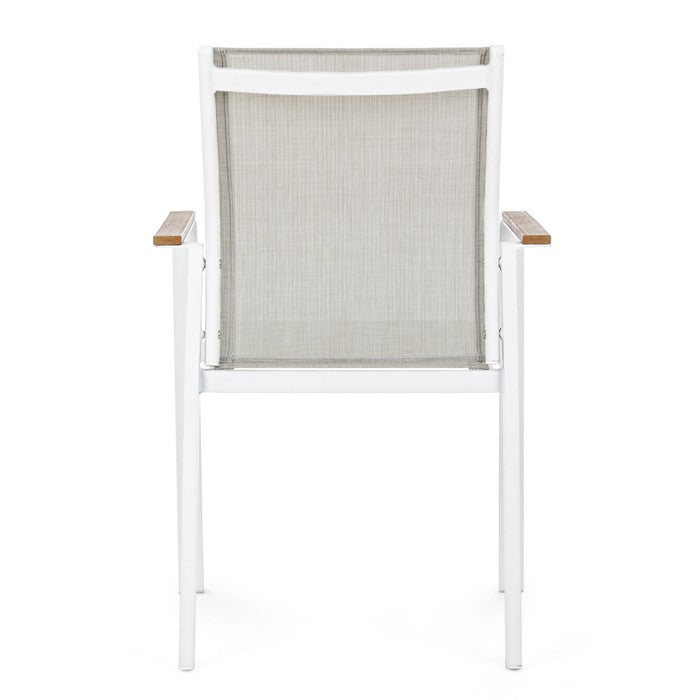 Silla con brazos Elias, color blanco