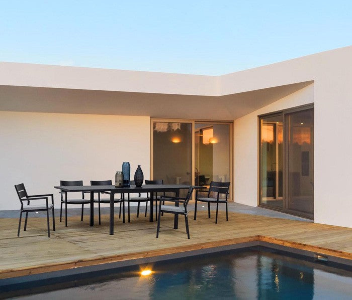 Mesa extensible Pelagius 83-166x80, color antracita