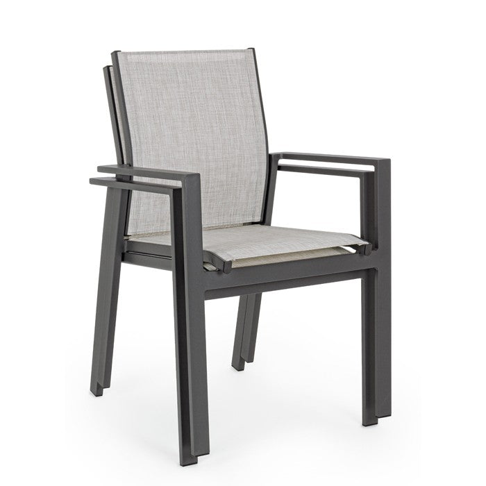 Silla con brazos Crozet, color antracita