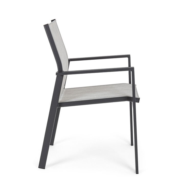 Silla con brazos Crozet, color antracita