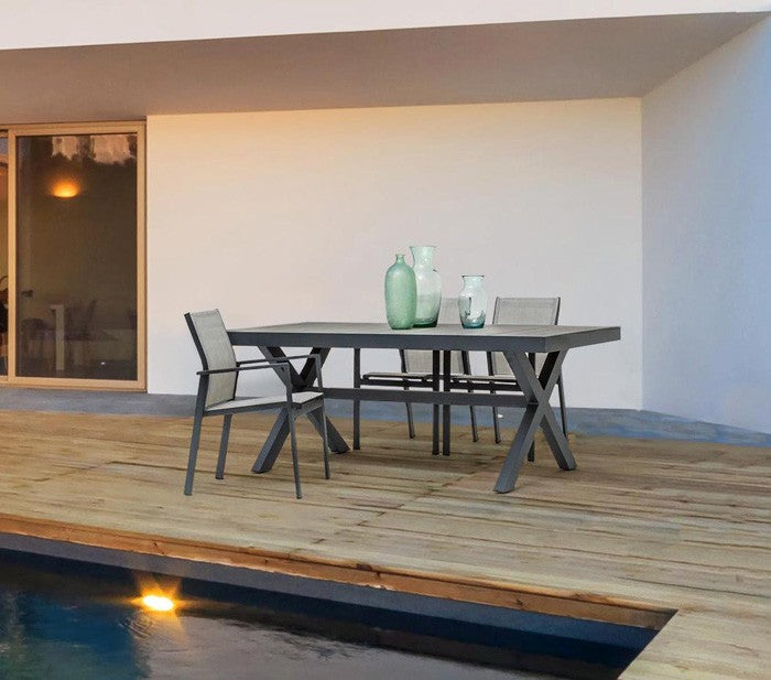 Silla con brazos Crozet, color antracita