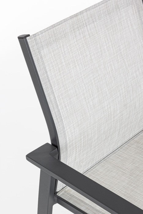 Silla con brazos Crozet, color antracita