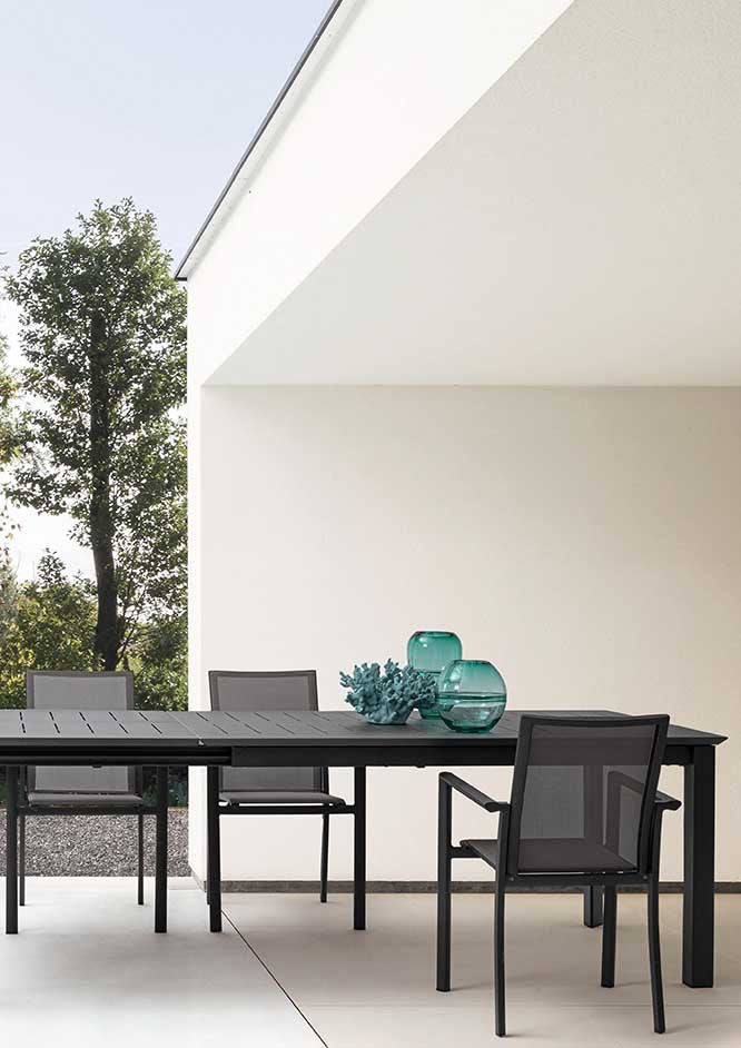 Mesa extensible Konnor 160-240x100, color antracita