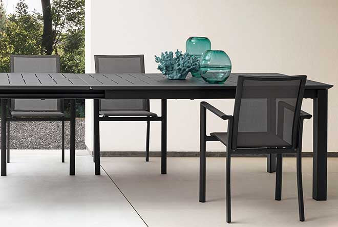 Mesa extensible Konnor 160-240x100, color antracita