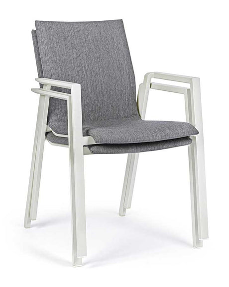 Silla con brazos Odeon, color lunar