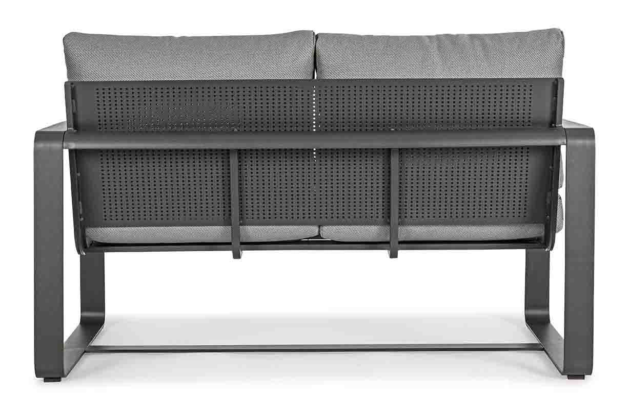 Conjunto Merrigan sofá + 2 sillones + mesa, color antracita