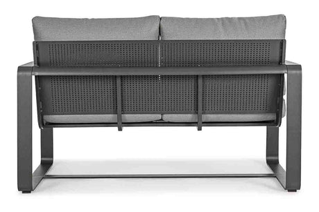 Conjunto Merrigan sofá + 2 sillones + mesa, color antracita