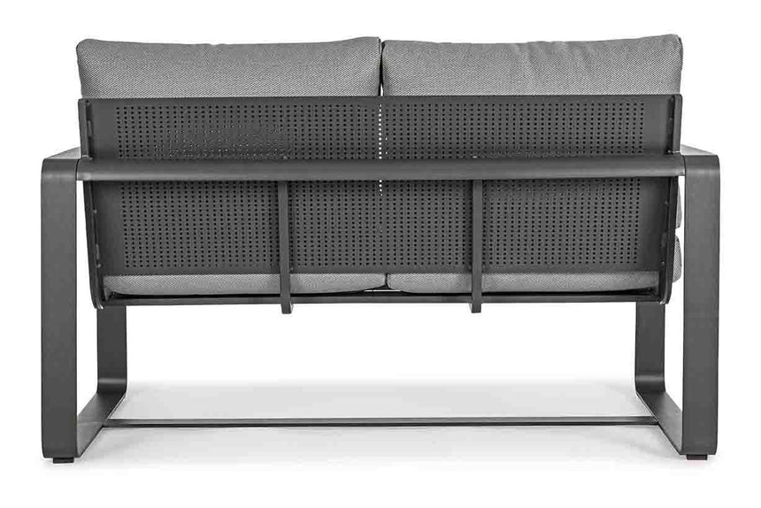 Conjunto Merrigan sofá + 2 sillones + mesa, color antracita