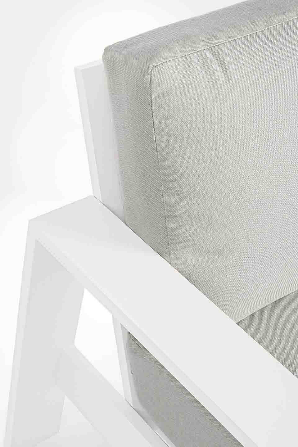 Conjunto Baltic sofá + 2 butacas + mesa, color blanco