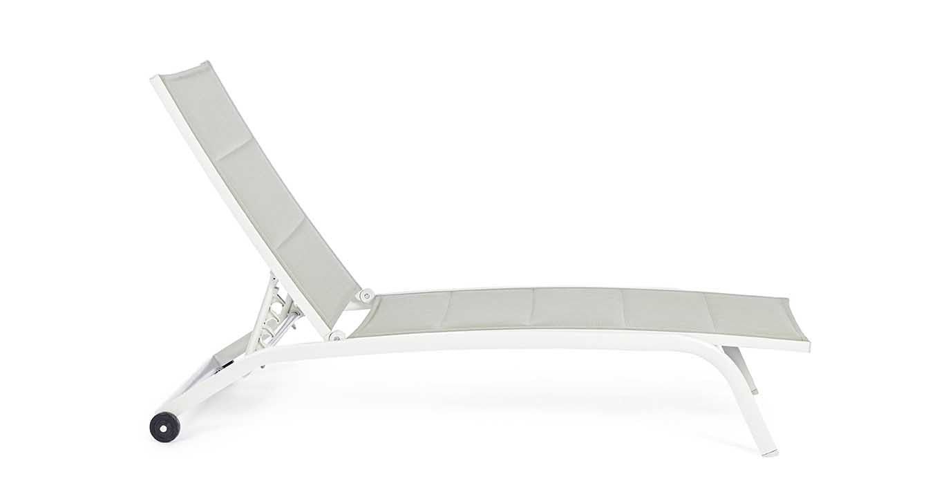 Tumbona con ruedas Cleopas, color blanco