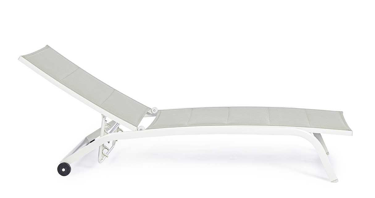 Tumbona con ruedas Cleopas, color blanco