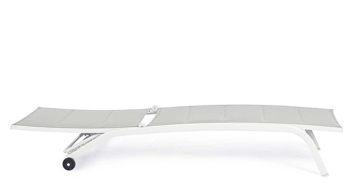 Tumbona con ruedas Cleopas, color blanco