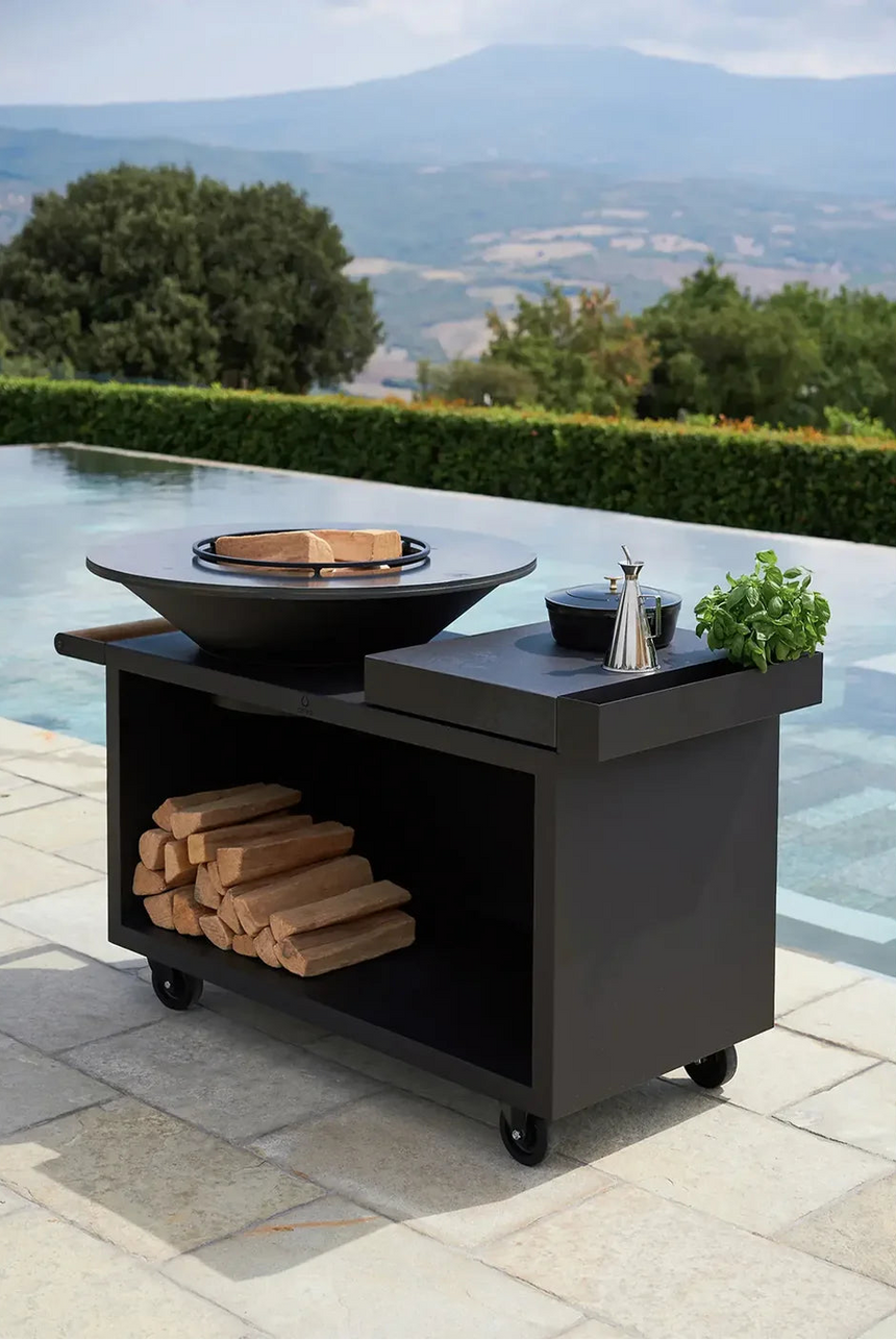 Barbecue a lenha OFYR Island Black 100 PRO Ceramic Dark Grey