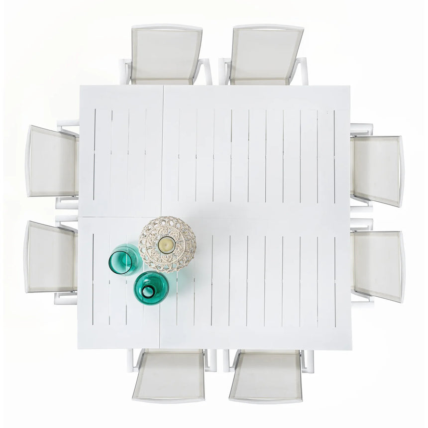 Mesa extensible Konnor 100-160x160, blanco