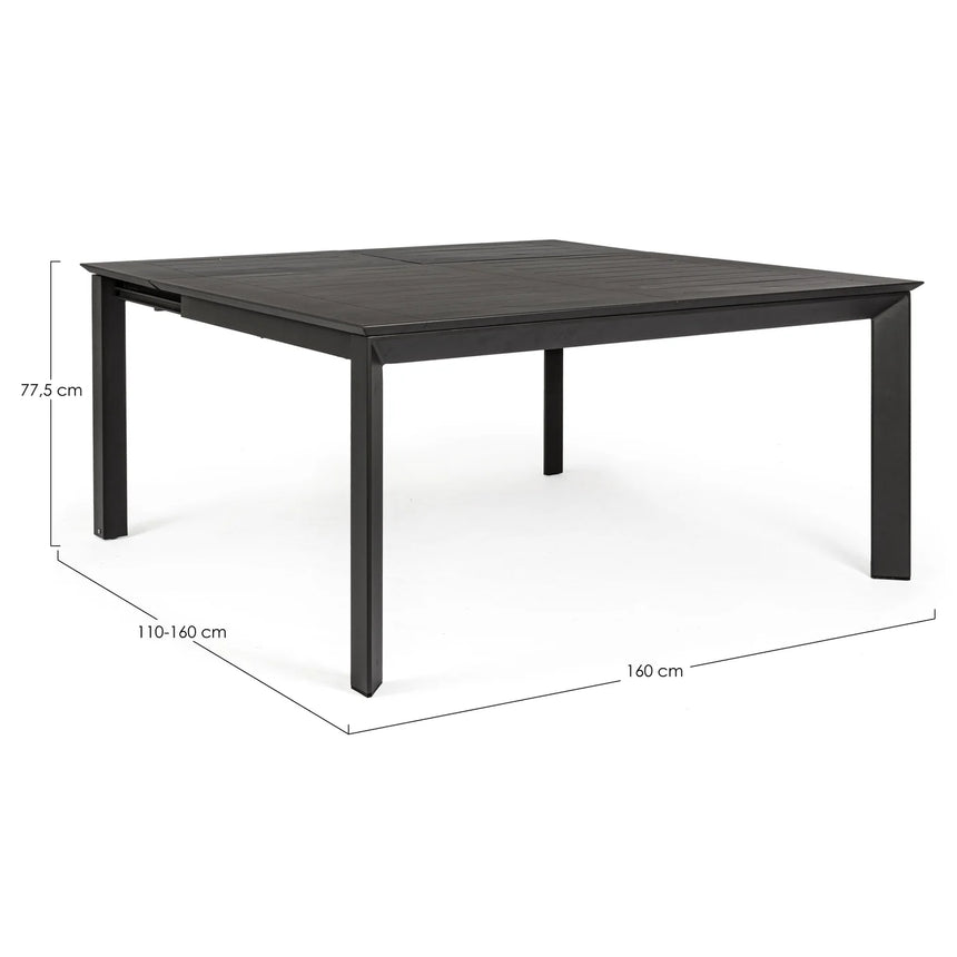 Mesa extensible Konnor 100-160x160, antracita
