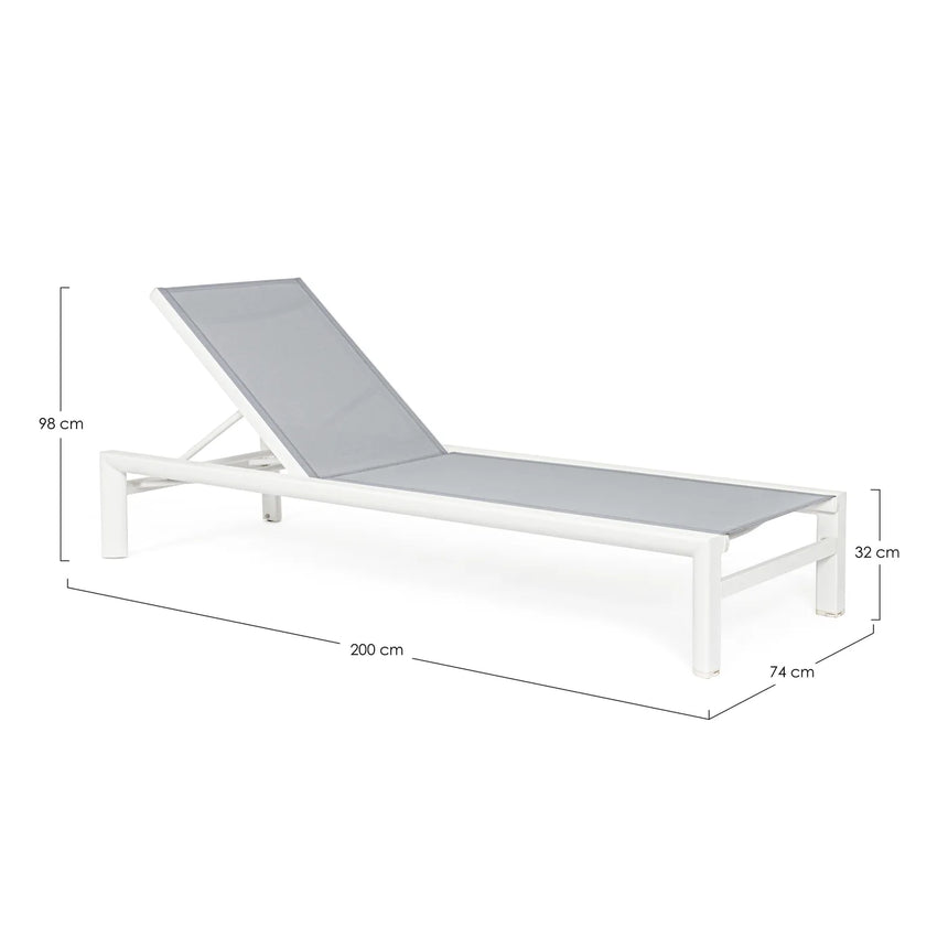 Tumbona Skipper New con ruedas, blanco