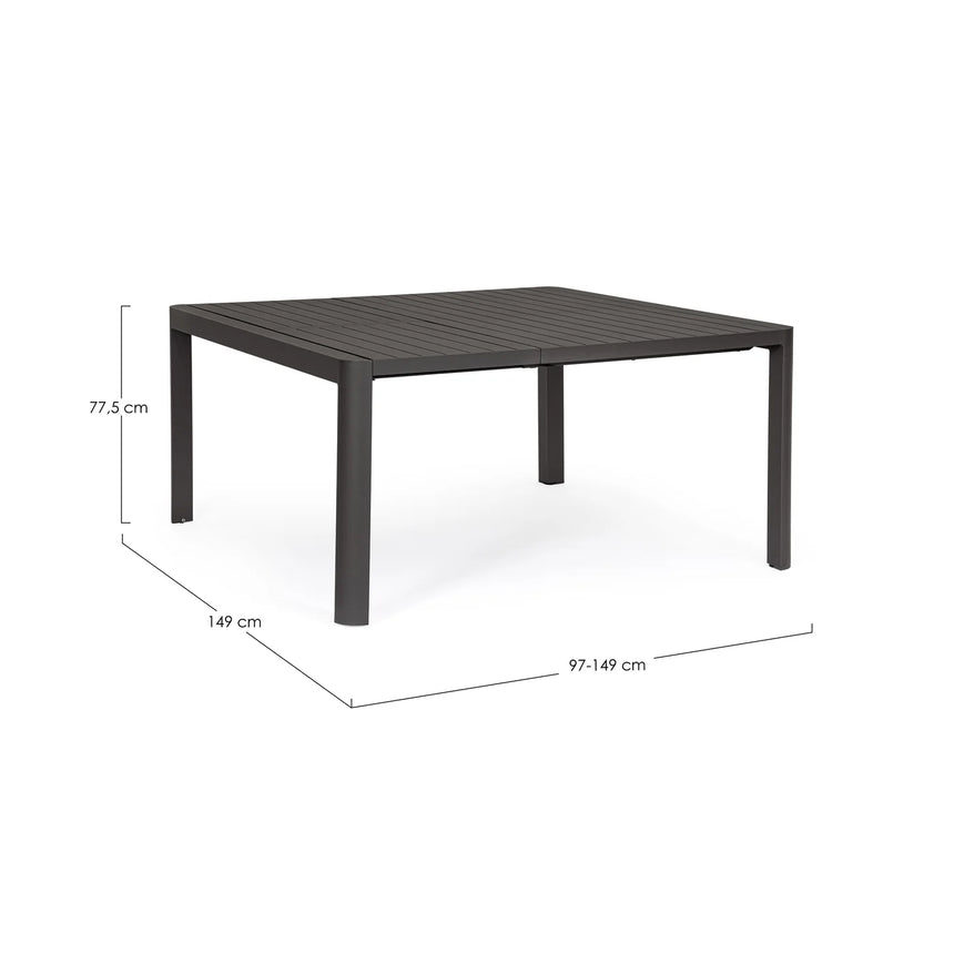 Mesa extensible Kiplin 149X97/149, antracita