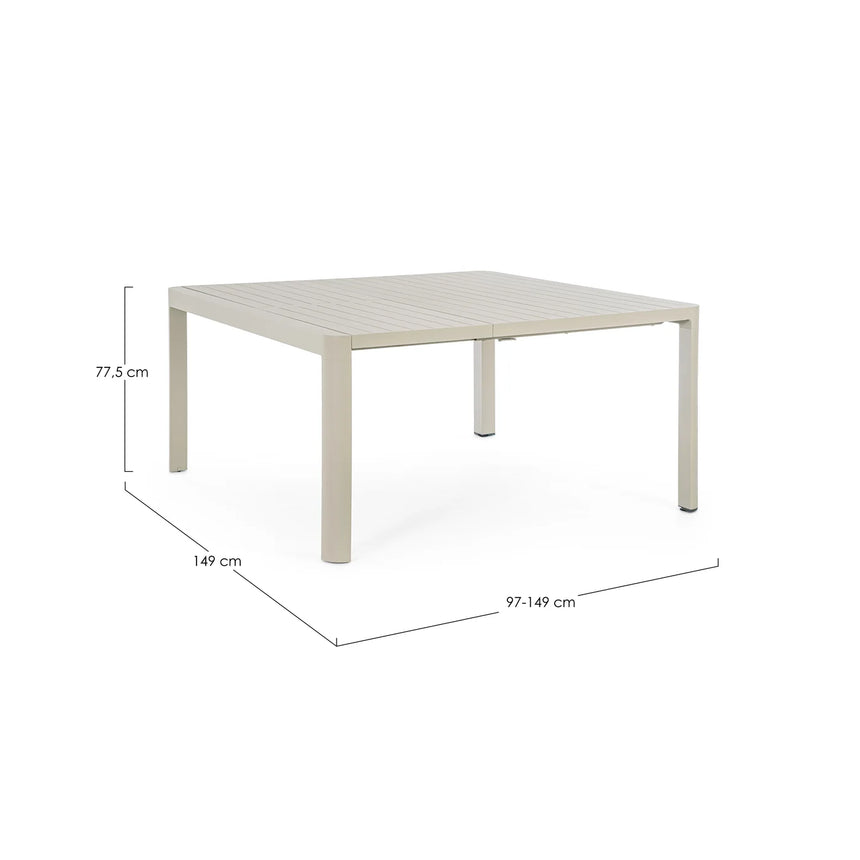 Mesa extensible Kiplin 149X97/149, rastin