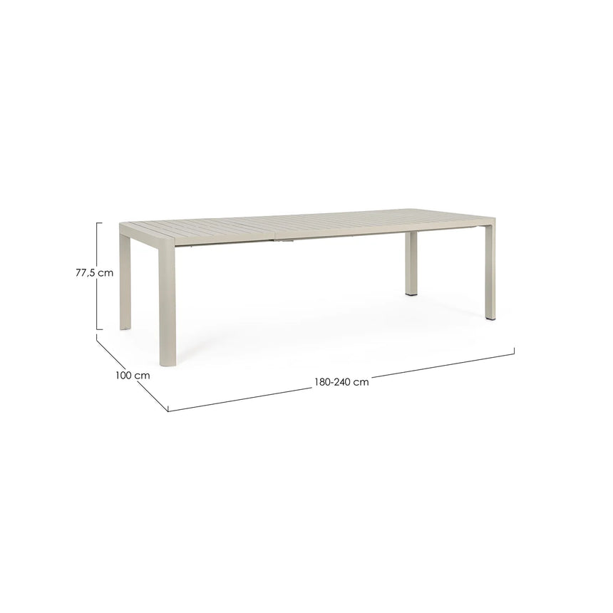 Mesa extensible Kiplin 180-240x100, rastin