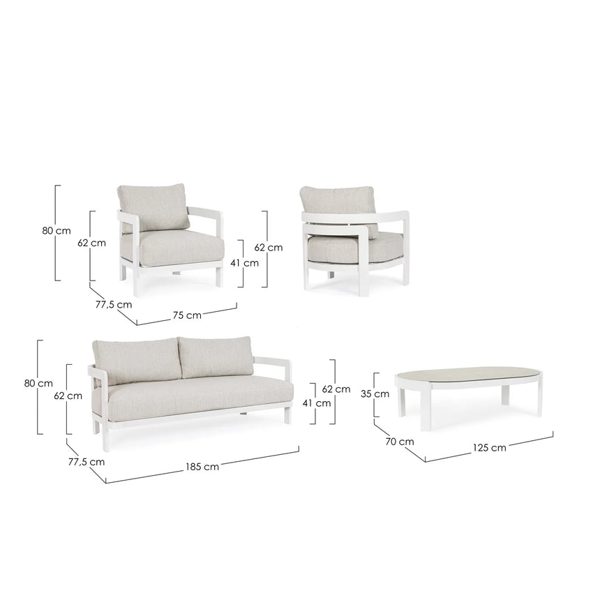 CONJUNTO DE 4 PEÇAS C-C PRESLEY BRANCO WG20