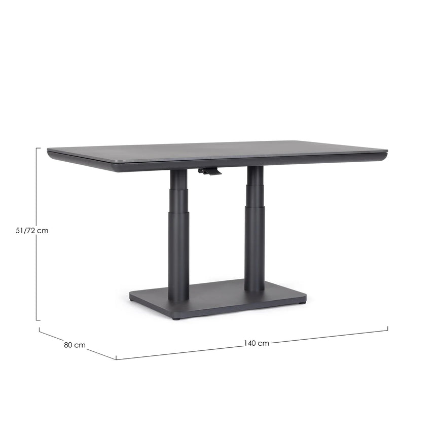 Mesa Miguel 140X80X51/72, antracite