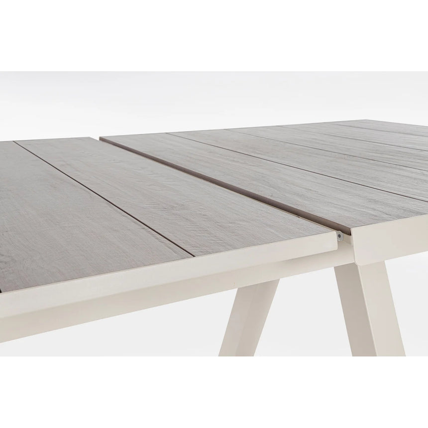 Mesa extensible Krion 205-265x103cm, pelican