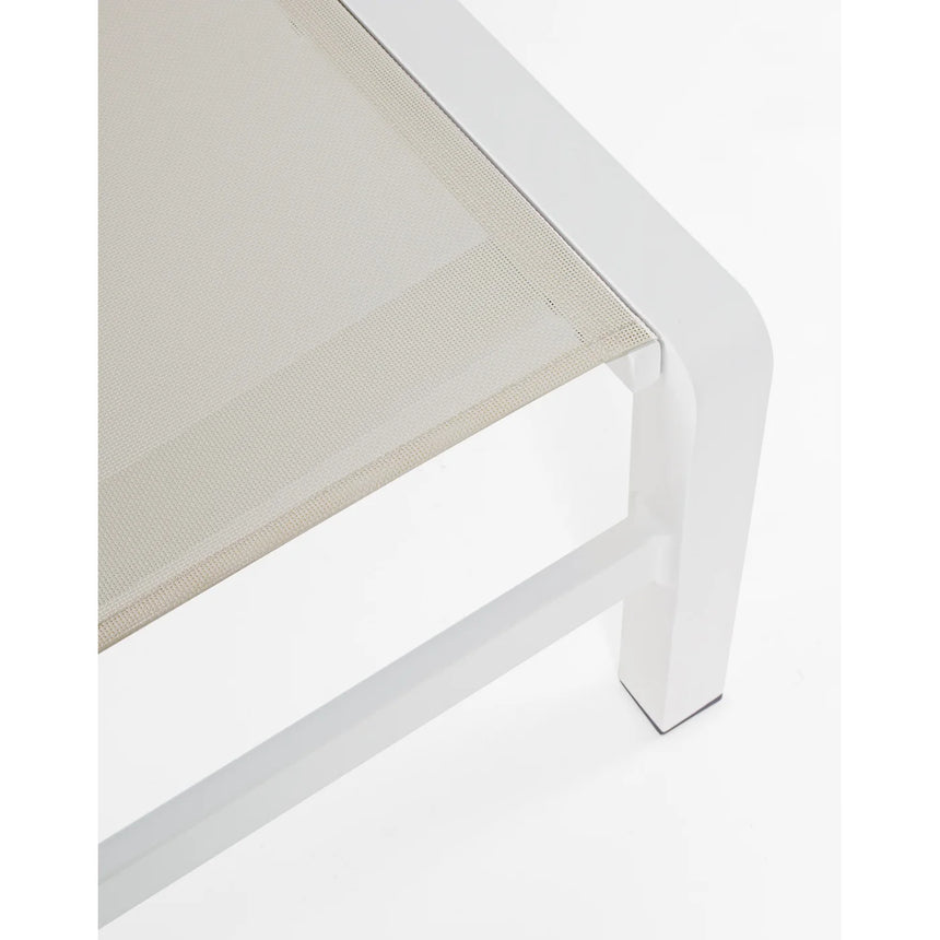 Espreguiçadeira empilhável com rodas Bizzotto Konnor Branco New CX21