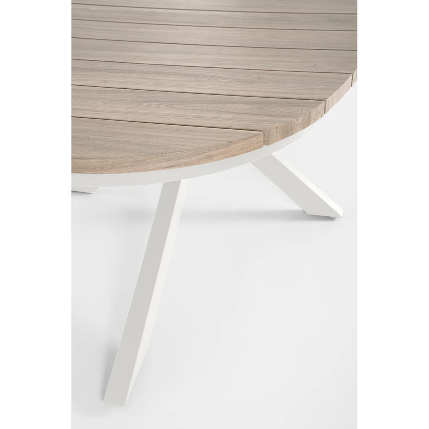 Mesa Zelmar oval 218x115cm a vapor/madeira