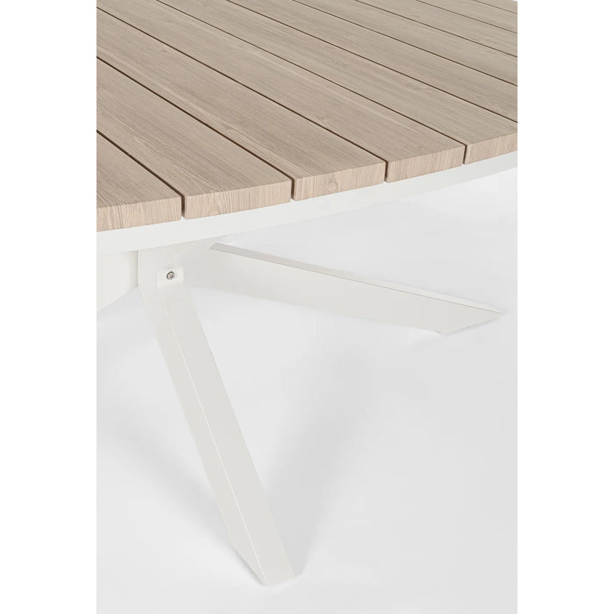 Mesa Zelmar oval 218x115cm a vapor/madeira