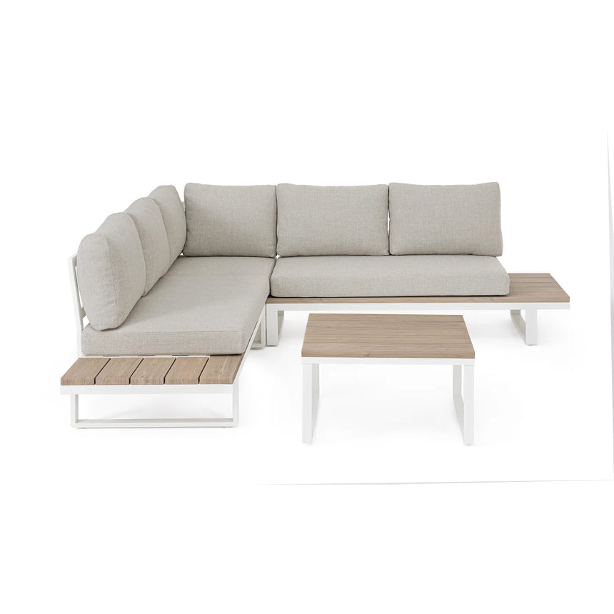 Conjunto de sofá de canto com almofadas Zelmar vapor