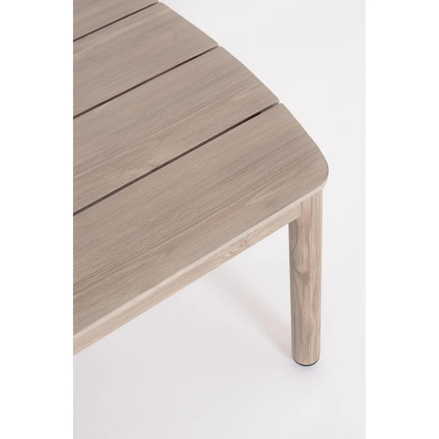 Conjunto Sirius, sofá + 2 poltronas + mesa, madeira