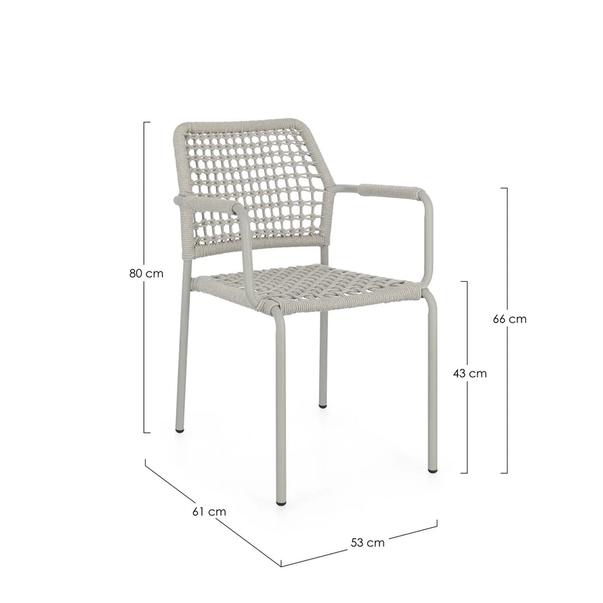 Silla de exterior Bizzotto con brazos Rajada saturn