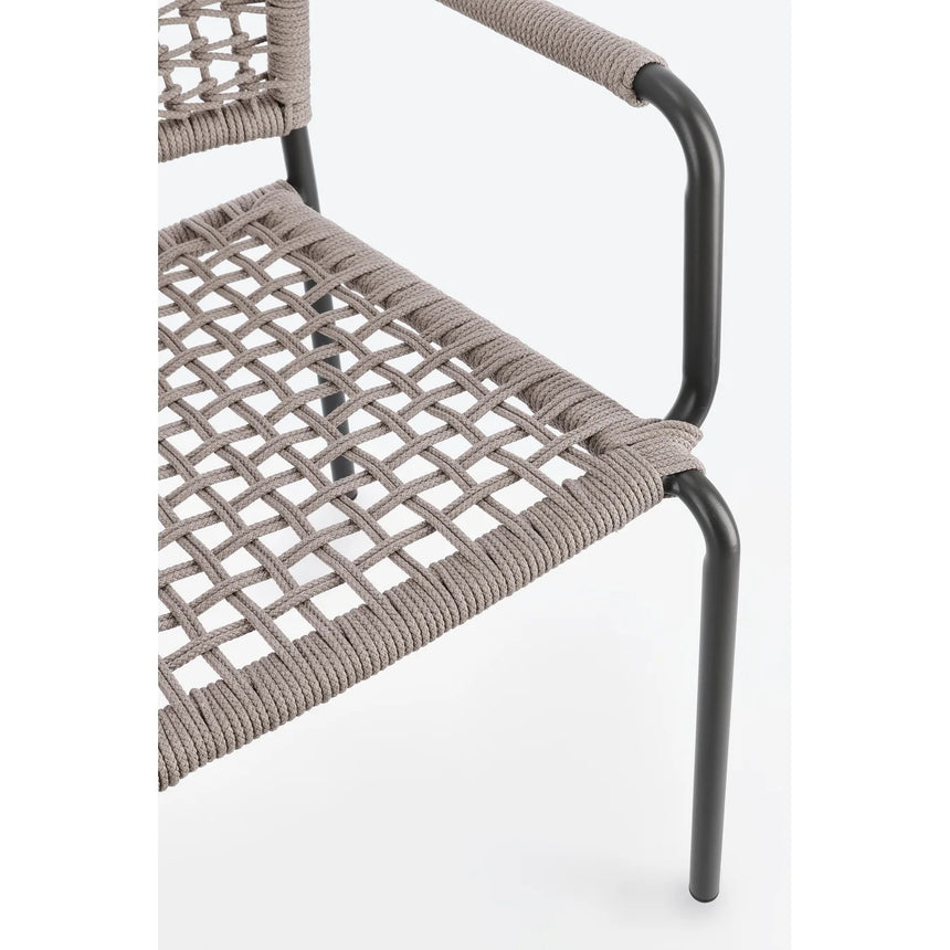 Silla de exterior con brazos Rajada, antracita/khaki