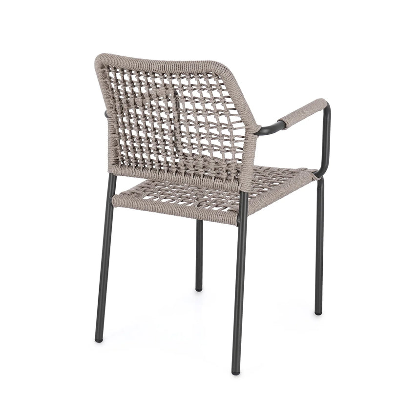 Silla de exterior con brazos Rajada, antracita/khaki