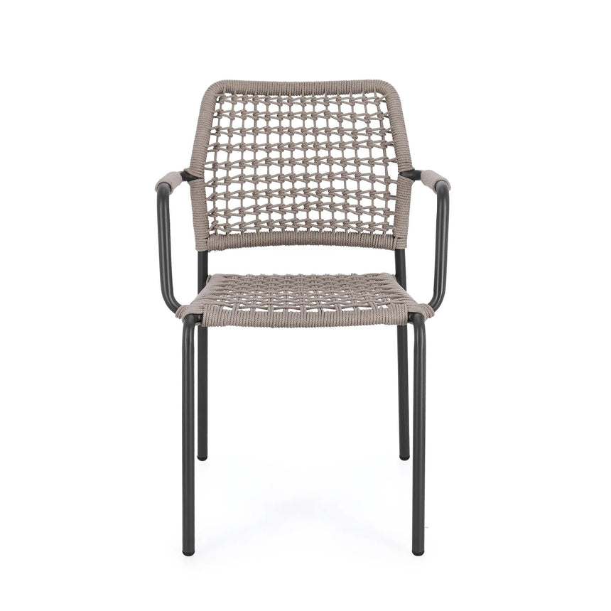 Silla de exterior con brazos Rajada, antracita/khaki
