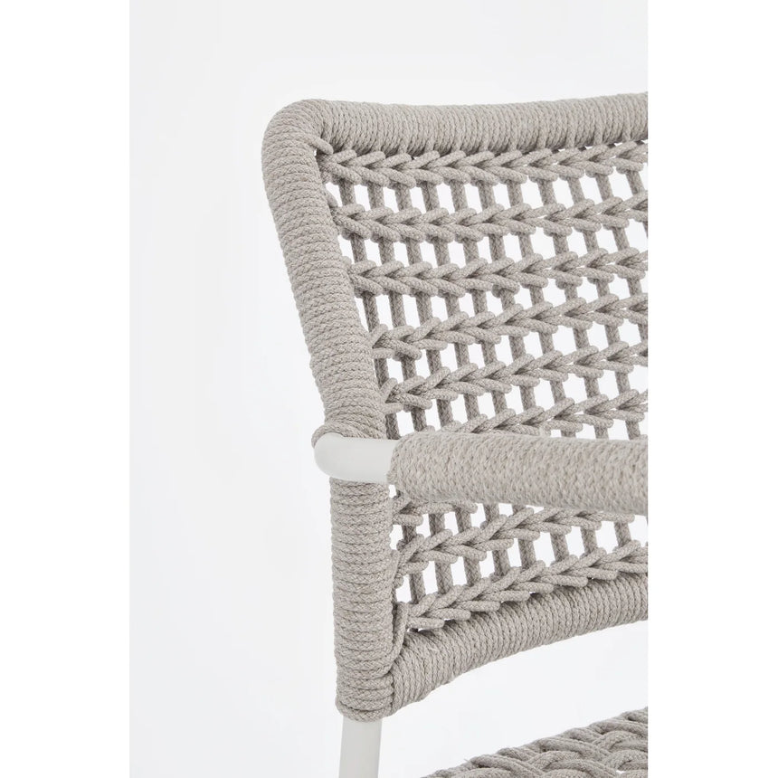 Silla de exterior Bizzotto con brazos Rajada blanco