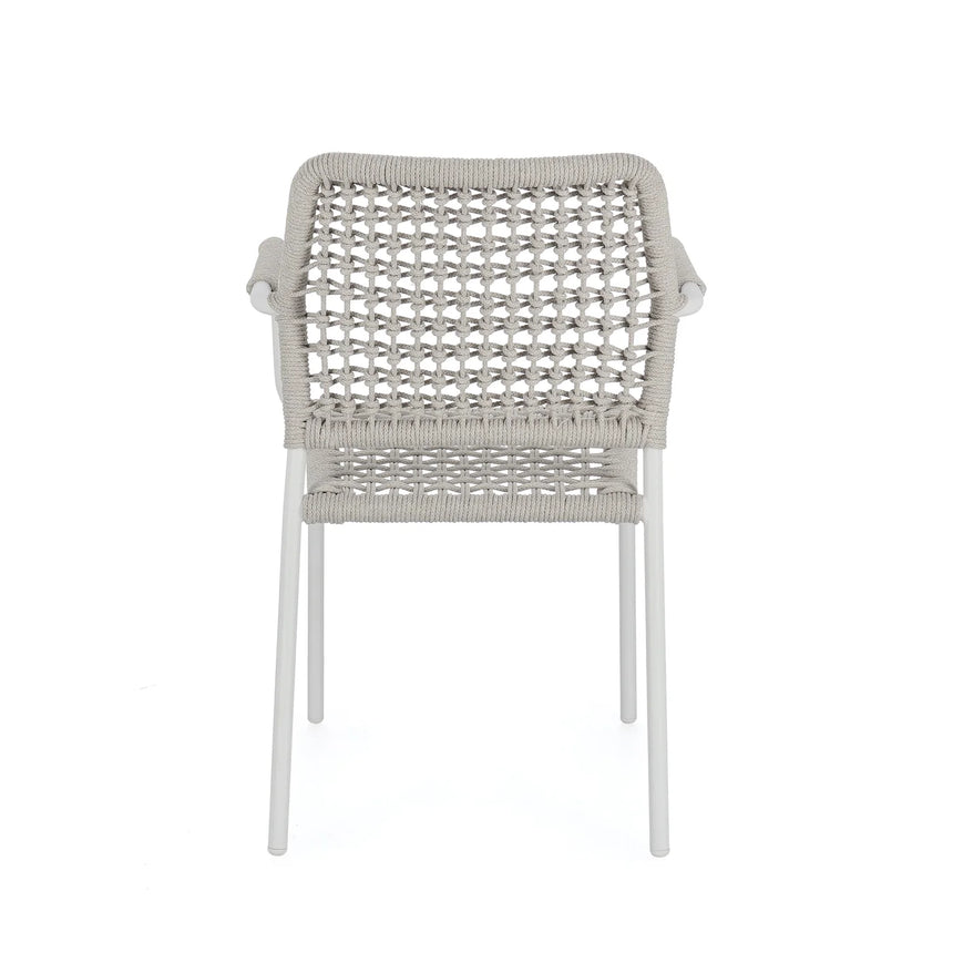 Silla de exterior Bizzotto con brazos Rajada blanco