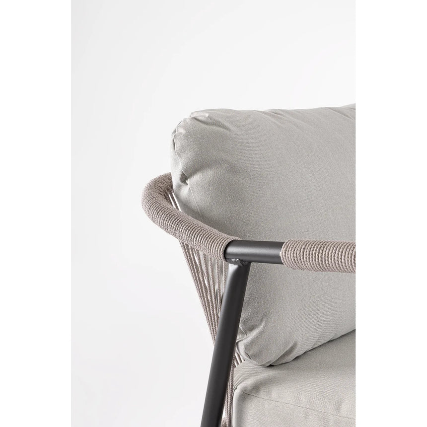 CONJUNTO 4 SOFÁS C/ALMOFADAS MIRAVET ANTRACITE/CÁQUI