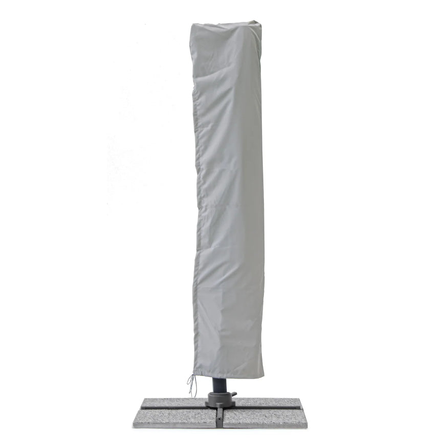 Chapéu de sol excêntrico Ines 3x3m, cinza claro