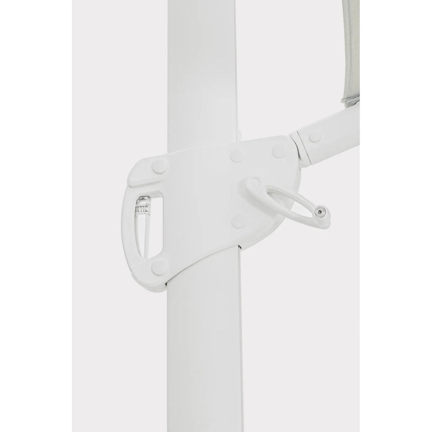 Guarda-sol excêntrico Eden 4x4, branco-natural