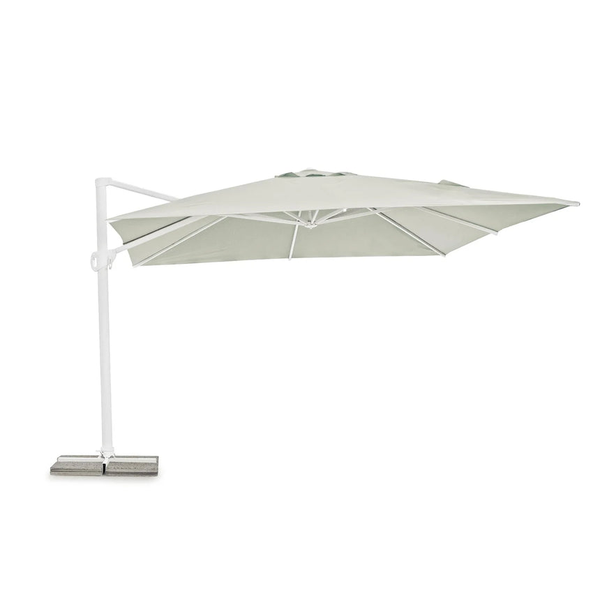 Guarda-sol excêntrico Eden 4x4, branco-natural